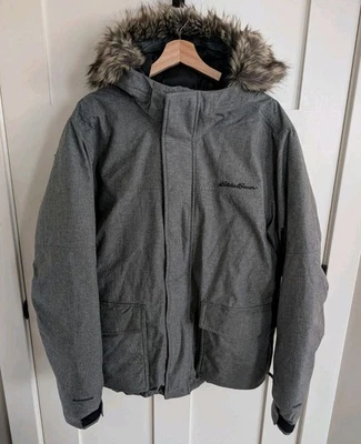 Eddie Bauer Weatheredge Down Parka Waterproof Coat Mens XL Removable Fur EB550 - Image 1 of 4