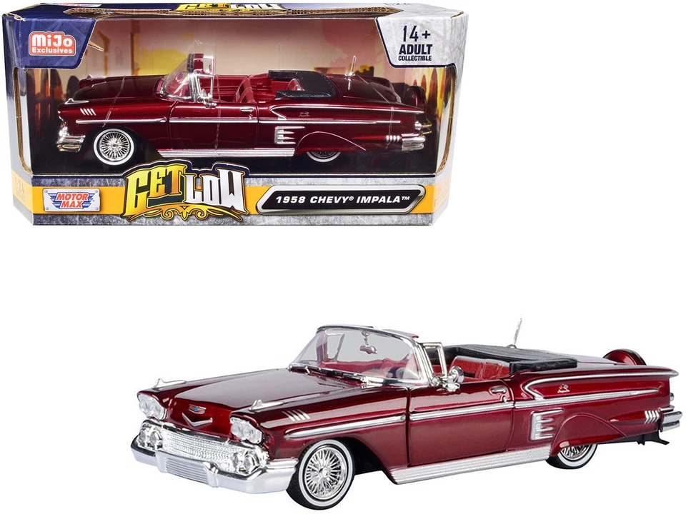 Motormax 79025R 1958 Chevrolet Impala Convertible Lowrider 1/24 Diecast Model - Image 1 of 1