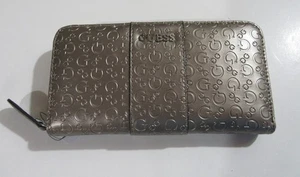 Guess Womens Ware SLG Zip Around Wallet Pewter - Picture 1 of 5