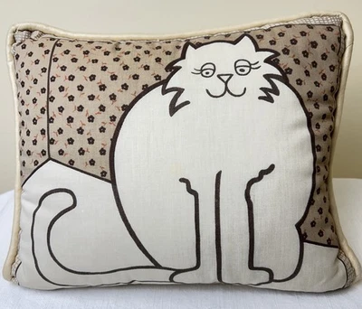 Almohada para gato años 80 tiro marrón 12x10 vintage núcleo de cabaña Foto 1 de 4