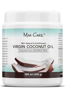 Max Care Wide Mouth Cold Pressed Virgin Coconut Oil, 500ml - Picture 1 of 3