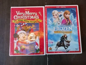 2 Disney Singalong DVDs Very Merry Christmas & Frozen - Imagen 1 de 7