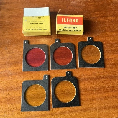 Ilford Multigrade Mounted Filters Vintage Darkroom Set Made in England Rare 151 - Image 1 of 4