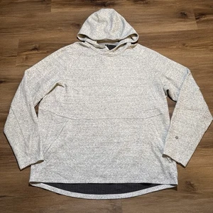 Lululemon Uomo XXL At Ease Pullover Felpa con Cappuccio Heathered Grigio Chiaro Texturizzato - Foto 1 di 11