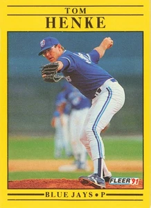 Tom Henke 1991 Fleer #176 NM - Picture 1 of 2