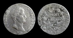 RARE Demi Franc An 12A Napoléon Empereur Calendrier Révolutionnaire Côte TB 350€ - Picture 1 of 1