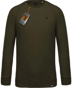KRB K480 Felpa Bio Cotone Biologico Pullover AZIENDA Pulli Verde Oliva. - Foto 1 di 5