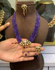 Ap 195 Indian Jewelry Bollywood New Bridal Style Beautiful Ethnic Necklace Set