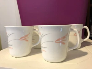 CORNING COFFEE CUPS CORELLE DESERT ROSE COFFEE CUPS / MUGS SET OF 4 - Picture 1 of 3