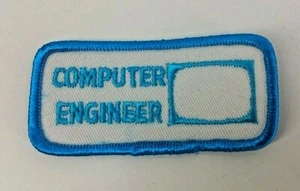 NEW Vintage Computer Engineer Nerd Embroidered Patch Decal Iron On 3.25" x 1.5" - Picture 1 of 6