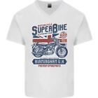 Moto Super Moto Birmingham UK Motard Hommes Col V Coton T-Shirt