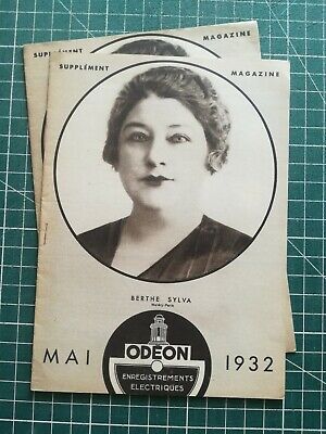 Xc111 Catalogue Mai 1932 Odéon - Berthe Sylva - Henri Volmar • 4€