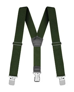 Buyless Fashion Heavy Duty Textured Suspenders Men 48 Adjustable Straps 1 1/2 Y - Picture 1 of 77