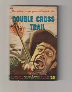 J551 Double Cross Trail E. Halleran Western Pocket Book Vintage Paperback Book - Picture 1 of 3