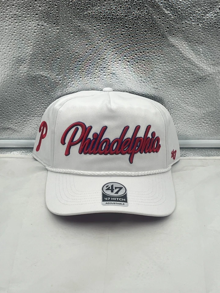 2025 47' Brand Philadelphia Phillies White Rope HITCH Adjustable Snapback