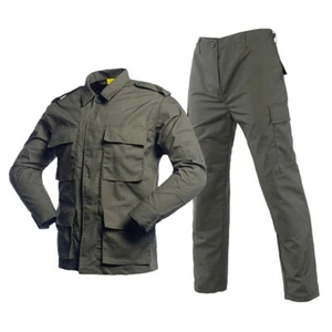 Tactical Men Shirt Pants Army Military Outdoor Combat BDU Camo Uniform Hiking - Picture 1 of 5