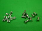  Machine screws with nuts M6 x 16, pack of 20, countersunk slot bolt bolts screw