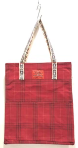 Kravitz Krabag Cotton Eco Tote Shopping Travel Shoulder Bag Handbag Red KB2-1030 - Picture 1 of 5