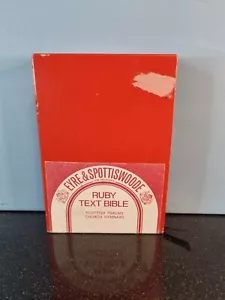 Ruby Text Bible Eyre & Spottiswoode Scottish Psalms Black Leather Gold Edge VGC - Picture 1 of 24