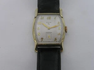 Vintage Elgin Watch Fancy Mustache Lugs 1950's 17j Cal 683 - Picture 1 of 7