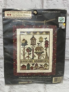 Dimensions Debbie Mumm VTG Counted Cross Stitch Kit 72278 Backyard Birdhouses - Picture 1 of 2