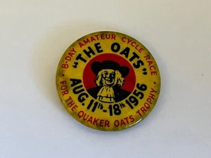 Vintage The Oats 8 Tage Amateur Radrennen für den Quäker Hafer Trophäe Pin Anstecker - Bild 1 von 4