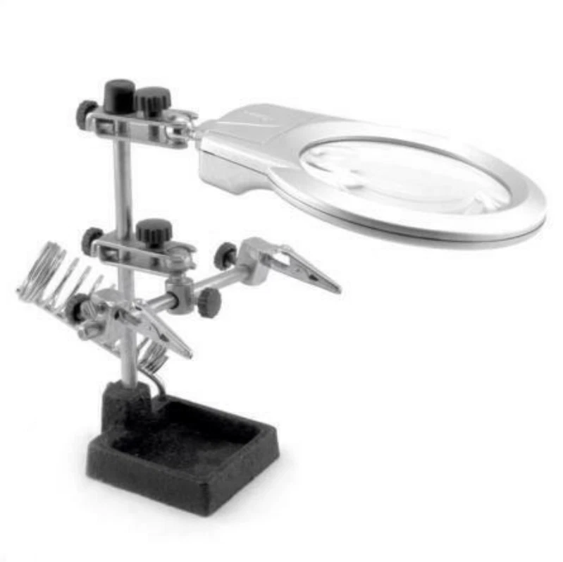 ENKAY HELPING HANDS w/ SOLDERING STAND, LED, & 2X 6X MAGNIFIER, 4025 - Image 1 of 1