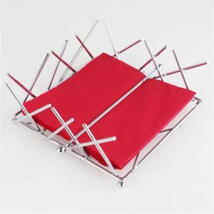 Serviettenhalter Sticks 19x19x7cm Chrom Serviettenbox Serviettenkorb Servietten - Bild 1 von 3