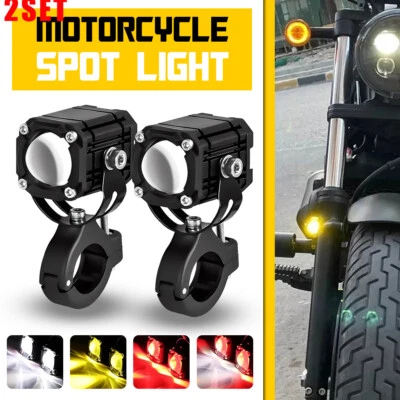 2Juegos 2X Luces LED de Conducción para Motocicleta Foco Antiniebla Lámpara Auxiliar para SUV ATV Tr Foto 1 de 4