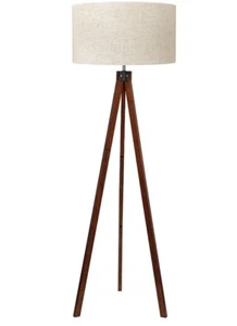 Lepower Wood Tripod Floor Lamp, Modern Design Standing Lamp, Mid Century Light - Picture 1 of 1