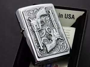 Zippo Lighter ⁕ Revolver Gun Pistole Emblem ⁕ 2001654 ⁕ Neu New ⁕ A38 - Bild 1 von 1