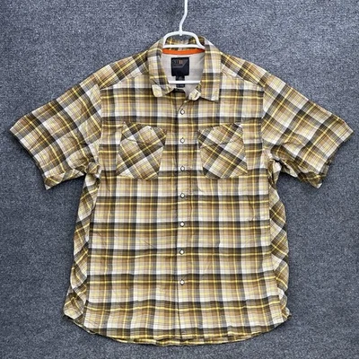 5.11 Tactical Fishing Shirt Mens Sz L Plaid Yellow Mesh Snap Button Down - Image 1 of 4