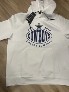 BOSS x NFL Dallas Cowboys Pullover Felpa con Cappuccio - Bianco (Uomo XXL) Nuovo con Etichette - Foto 1 di 10