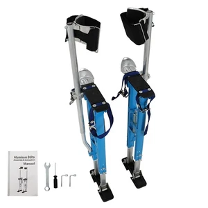Adjustable Drywall Stilts 36" - 48" Painters Walking Taping Finishing Tools Blue - Picture 1 of 15