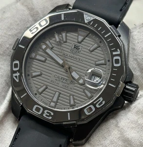 TAG Heuer Aquaracer Men's Black Watch - WAY218B.FC6364 - Picture 1 of 15