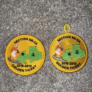 Section NE-2A Conclave 2018-2019 GOLDEN Ticket Patch Set - Error And Corrected - Picture 1 of 2