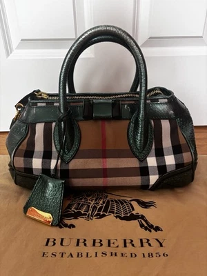 Bolso de mano Burberry Prorsum - verde metálico Foto 1 de 4