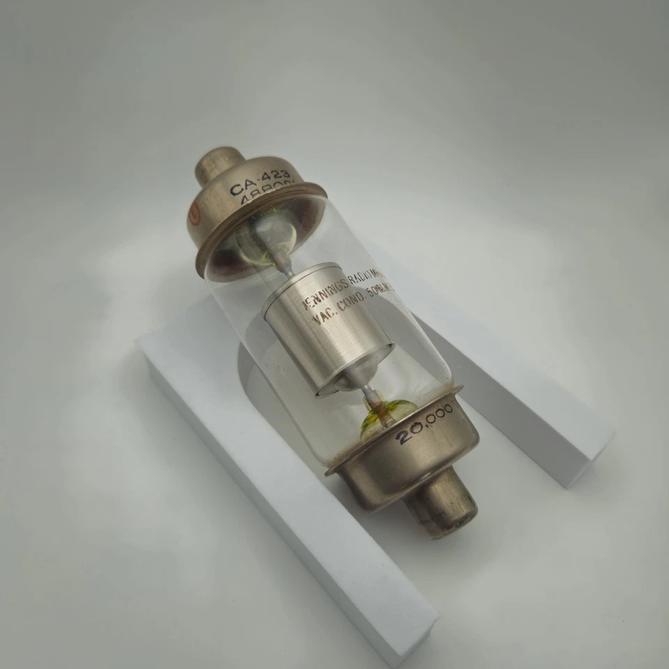 Amplificador de tubo de radio Jennings CA 423 20 000 voltios sin probar 48B081 EE. UU. De colección Foto 1 de 4