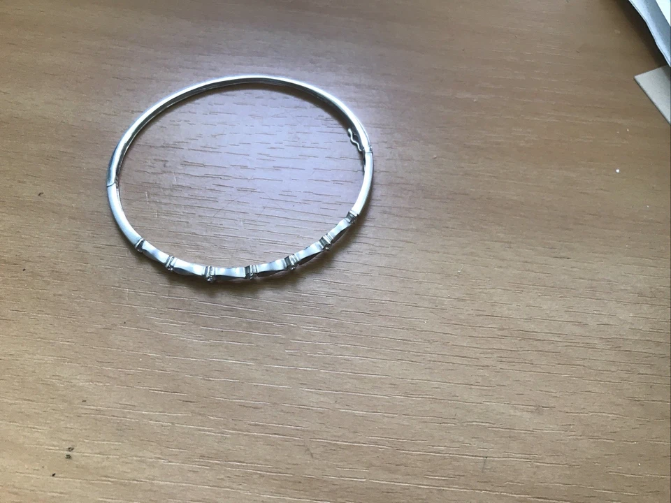 Brazalete Brazalete Oro Blanco 18K Nuevo Con Diamantes Peso Total.33c,6,5 gr  Foto 1 de 4