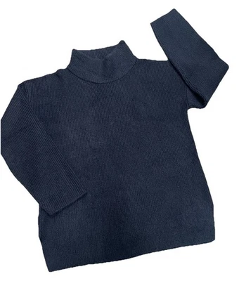 Ann Taylor Suéter Cuello Simulado Nudo Grueso Azul Marino Talla L Foto 1 de 4