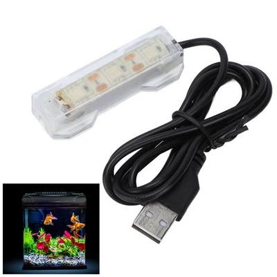 (Blue)Aquarium Light USB Charging Plastic Fish Tank LED Light For Aquatic Plants - Image 1 of 4