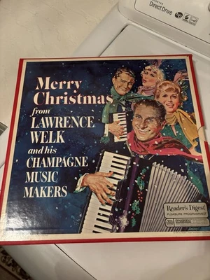 ORIGINAL Vintage Lawrence Welk Merry Chistmas Readers Digest Vinyl 4 LP Box Set - Image 1 of 4