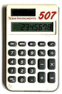 VINTAGE TEXAS INSTRUMENTS 507 MINI SOLAR POCKET CALCULATOR WORKING - Picture 1 of 2