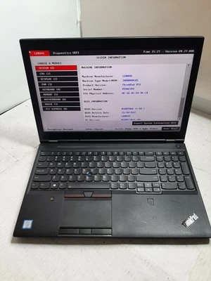 Notebook Lenovo ThinkPad P51 4K i7-7820HQ 16GB RAM SEM SSD/OS! BIOS PW! M2200 #97 - Imagem 1 de 4