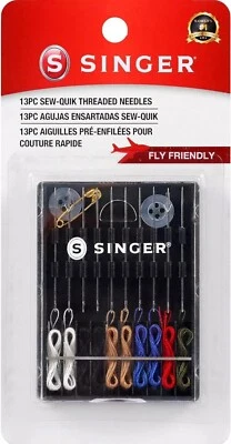 SINGER Sew-Quik Pre Threaded Hand Needle Kit,  White,Black,Brown,Blue,Red,Green - Image 1 of 4