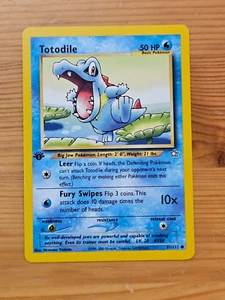 Pokemon TCG Totodile 81/111 Neo Genesis 1st Edition LP WOTC. - Picture 1 of 2