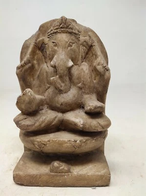 Figura Estatua Antigua Rara Piedra Tallada a Mano Lord Ganesha Años 1815  Foto 1 de 4