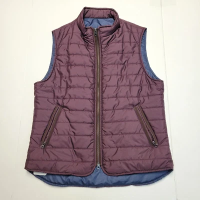 $295 全新 HAGEN CARMEL 葡萄酒紫色绗缝技术背心全拉链 XL X-LARGE Puffer — 第 1/4 张图片