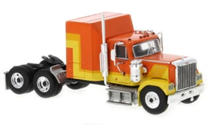 1980 GMC General Tractor Orange Yellow Brekina 1:87 Miniature HO Scale 85778 - Picture 1 of 2