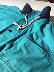 Vintage Men’s Fox Collection Jcpennys Aqua Jacket 90’s Size LT Large - Picture 1 of 12